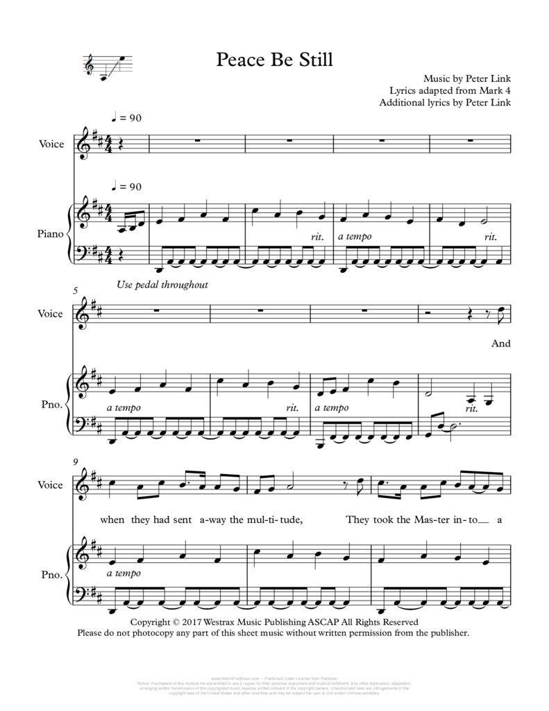 Peace Be Still - Watchfire Music